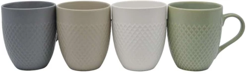 ΚΟΥΠΑ ΚΕΡΑΜΙΚΗ 460ml 4 ΧΡΩΜΑΤΑ ΜΕ ΑΝΑΓΛΥΦΟ ΜΟΤΙΒΟ