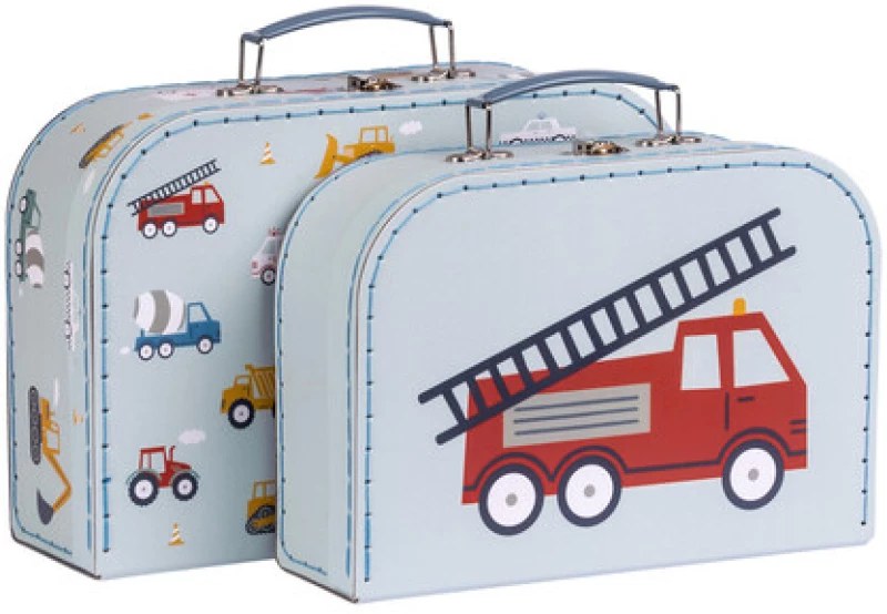 A Little Lovely Company Βαλιτσάκια σετ 2 τμχ Vehicles SCVEBU26