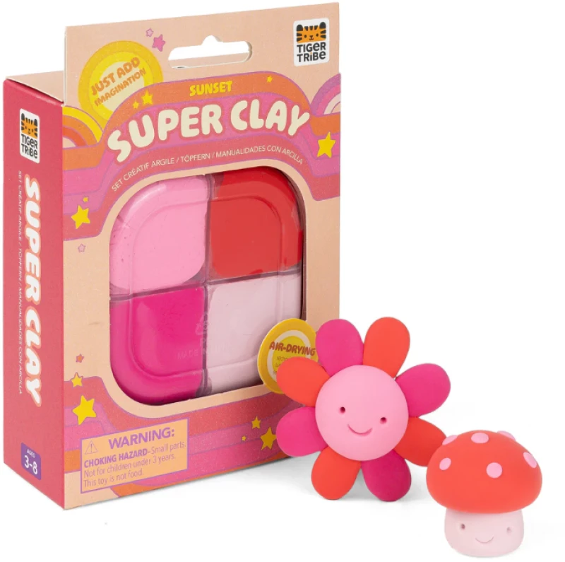 Tiger Tribe Super Clay Πλάθεις και Δημιουργείς Sunset Pink-Red 94222 (7-0164)