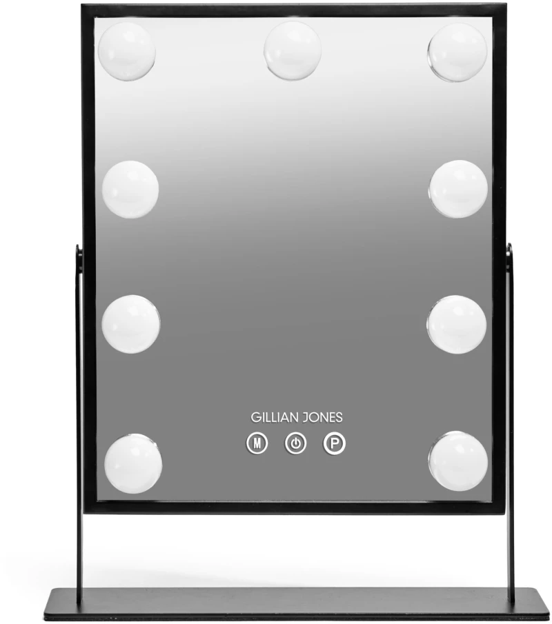 Gillian Jones - Makeup Artist Mirror with 9 powerful LED bulbs - Black / Beauty