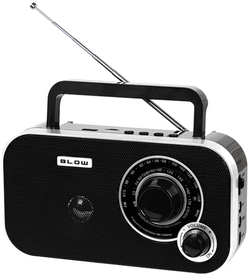 Φορητό αναλογικό ραδιόφωνο AM/FM BLOW RA12 μαύρο-ασημί