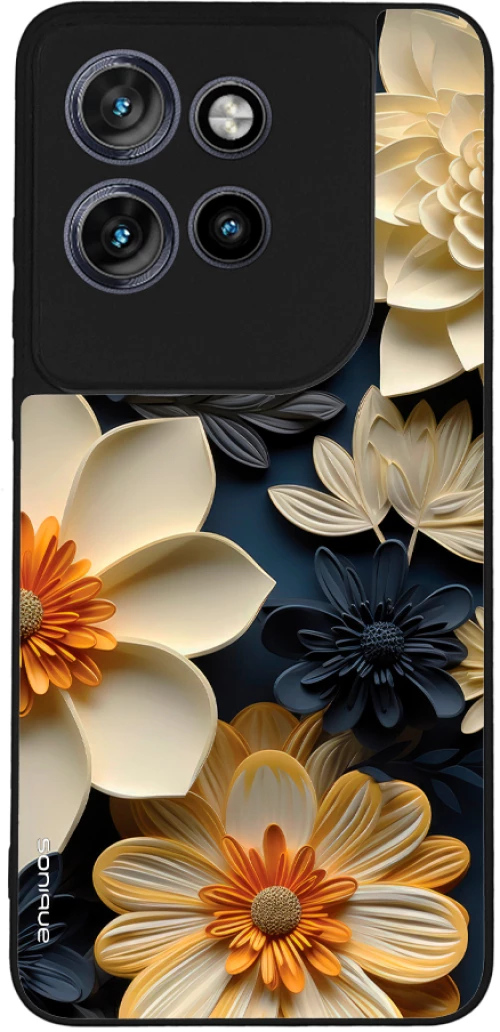 Θήκη Sonique 3D Flower Series για Motorola Edge 50 Neo 5G Εκρού