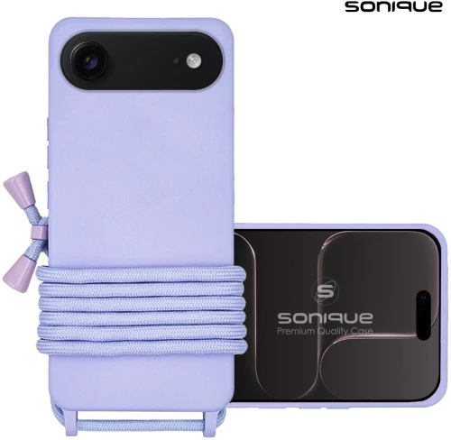 Θήκη Σιλικόνης με Κορδόνι CarryHang Sonique Apple iPhone 17 Air Λιλά
