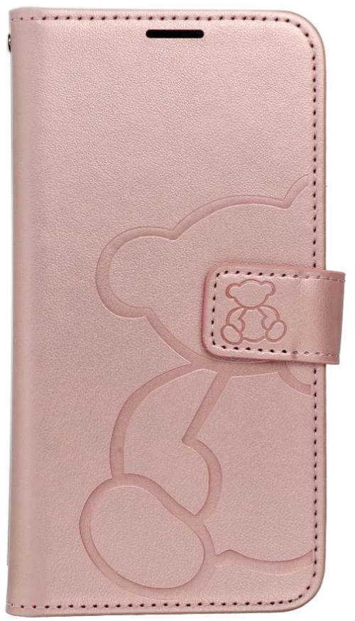 Mezzo Book Case For Samsung S25 Edge Teddy Bear Rose Gold