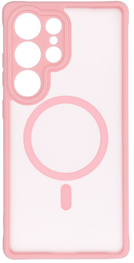 Full Matte Mag Cover Case Compatible With Magsafe For Xiaomi Redmi Note 14 5G Jasny Różowy