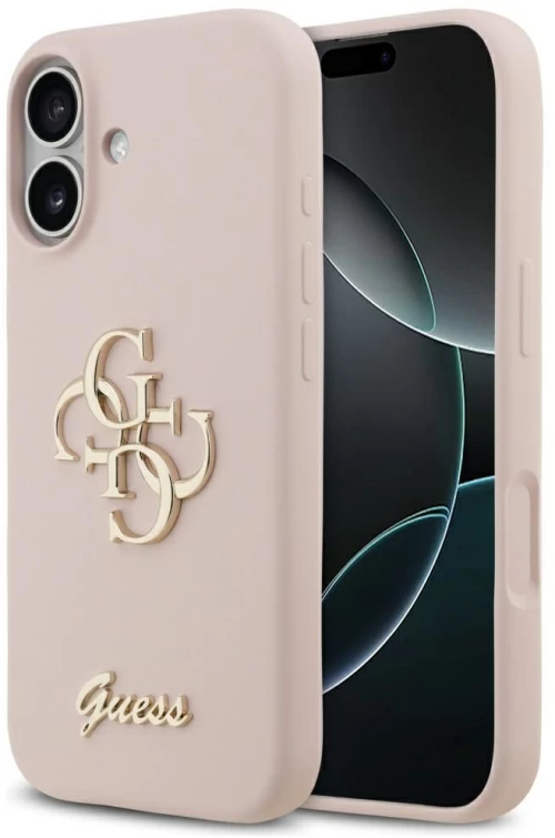 Guess Case For Iphone 17 Guhcp17Ssc4Gsmp (Silicone W/ Big 4G Script) Pink