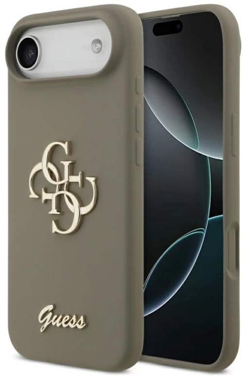 Guess Case For Iphone 17 Air Guhcp17Msc4Gsmw (Silicone W/ Big 4G Script) Brown
