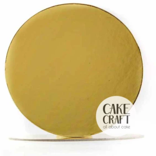 Δίσκος τούρτας στρογγυλός χρυσός Πάχος 3mm. Διαμ.18εκ.