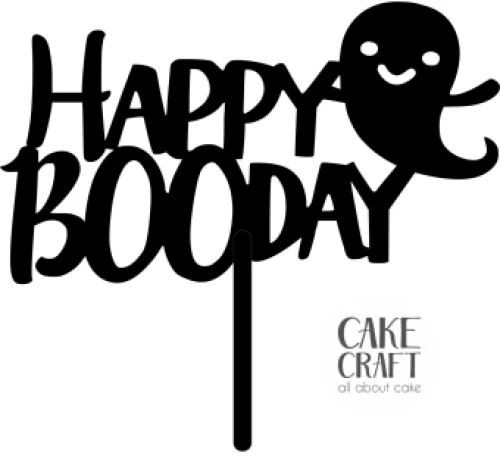 Cake Topper happy Booday Μαύρο