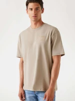 Guess ανδρικό βαμβακερό t-shirt oversized fit μπεζ M5YI27KCCM1-G9I0