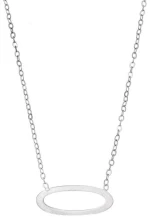 Κολιέ SENZA Rhodium Plated Ασήμι 925 Geometric Series Oval SSR4384SR
