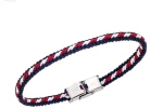 Βραχιόλι Senza Men`s Steel Navy Style Cord Strap SSD5611SNRD