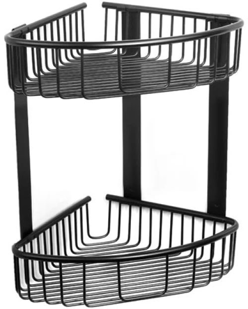 Καλάθι γωνιακό διπλό σχαρωτό RETI 963888 55 Μαύρο ματ KARAG 21x21x33cm