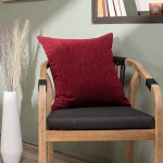 Μαξιλάρι Διακοσμητικό (Με Γέμιση) Basic 10 Bordo Teoran 50X50 Βαμβάκι-Πολυέστερ