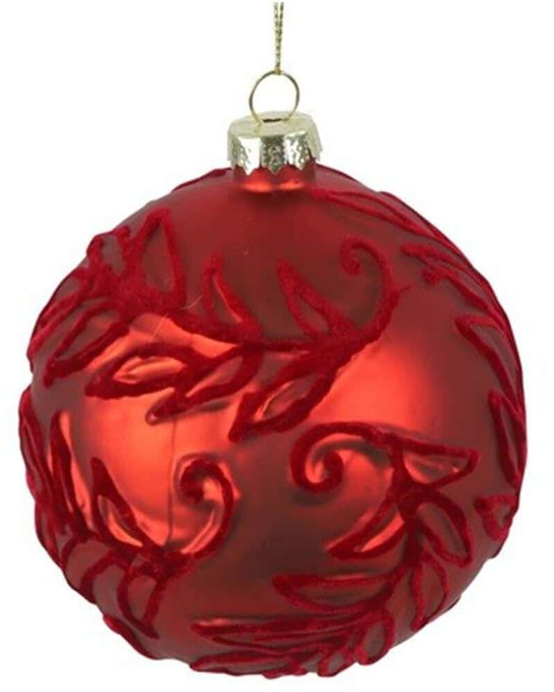 Χριστουγεννιάτικη Μπάλα Βελούδινη 013.811464 Φ10cm Red