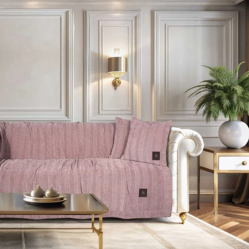 Ριχτάρι 3948 Pink Greenwich Polo Club Τριθέσιο 180x300cm Chenille-Πολυέστερ