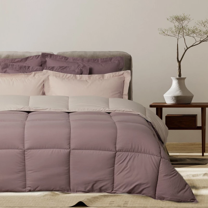 Πάπλωμα Happy Micro 9691 Beige-Purple Das Home Υπέρδιπλo 220x240cm Microfiber