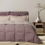 Πάπλωμα Happy Micro 9691 Beige-Purple Das Home Υπέρδιπλo 220x240cm Microfiber