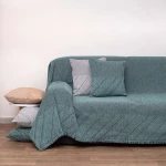 Ριχτάρι 1455 Petrol Anna Riska Τριθέσιο 180x280cm Chenille,Βαμβάκι,Polyester