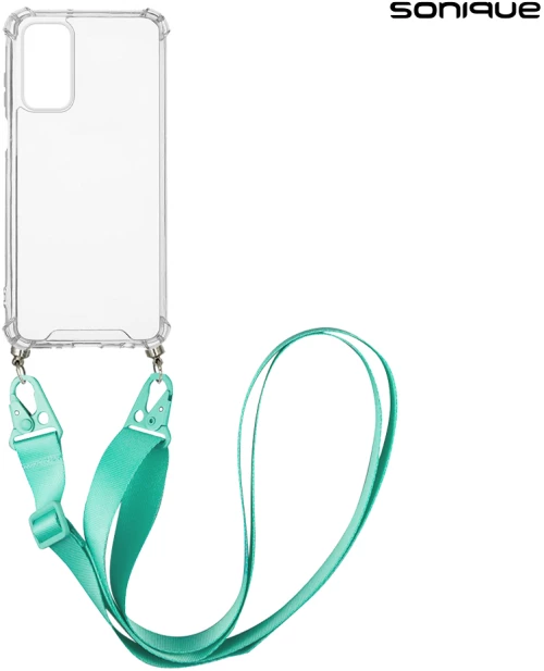 Θήκη Σιλικόνης με Strap Sonique Armor Clear Samsung Galaxy A15 4G / Galaxy A15 5G Γαλάζιο