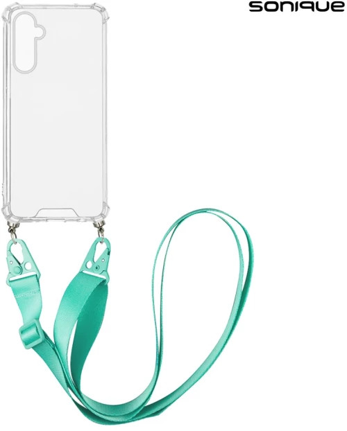 Θήκη Σιλικόνης με Strap Sonique Armor Clear Samsung Galaxy M15 5G Γαλάζιο