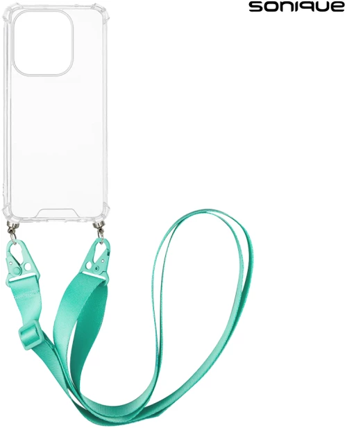Θήκη Σιλικόνης με Strap Sonique Armor Clear Oppo A40 Γαλάζιο