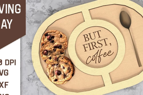 Intra απο ξύλο plywood 3mm-4mm πάχος Τρισδιάστατος ξύλινος δίσκος σερβιρίσματος με λέιζερ Δίασταση 30x20 cm INTRAFABR-107625706