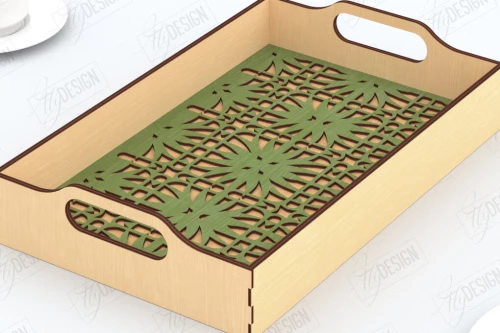 Intra απο ξύλο plywood 3mm-4mm πάχος – Δίσκος σερβιρίσματος | Δίσκος ορεκτικών για σνακ |CNC Δίασταση  20x20 cm INTRAFABR-119600991