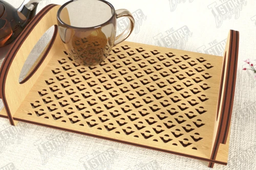 Intra απο ξύλο plywood 3mm-4mm πάχος – Δίσκος σερβιρίσματος | Δίσκος ορεκτικών για σνακ |CNC Δίασταση  20x20 cm INTRAFABR-119126129