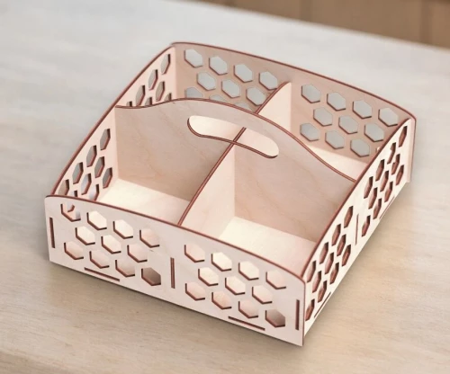 Intra απο ξύλο plywood 3mm-4mm πάχος – ξύλο δίσκου σνακ με μοτίβο ξύλου κηρήθρας 40x45 cm INTRAVECTRY-MY544706