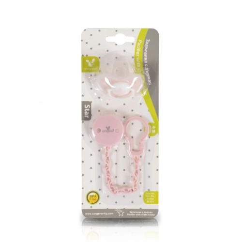 CANGAROO ΠΙΠΙΛΑ ΜΕ ΚΛΙΠ STAR PINK 3800146269715