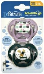 DR. BROWN'S Πιπίλα Advantage κορίτσι, επίπεδο 2, 6-18 μηνών (2 τεμ.) PA 22001