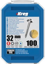 Kreg SML-C125S5-100 Βίδες 32mm χοντρο σπείρωμα inox 100τεμ