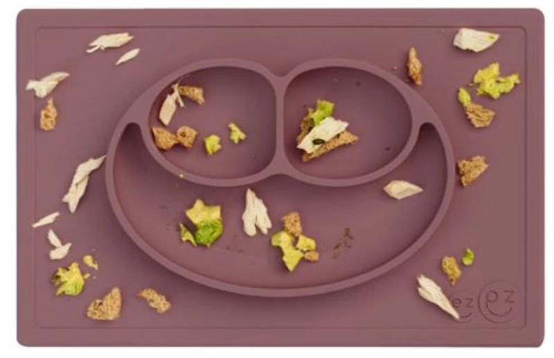 Ezpz: Εκπαιδευτικό πιάτο 24+ μηνών Happy Mat - Mauve HM-M4985U