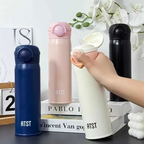 Φορητό παγούρι-θερμός με καλαμάκι - YCBW634 - 500ml - 696345 - Blue