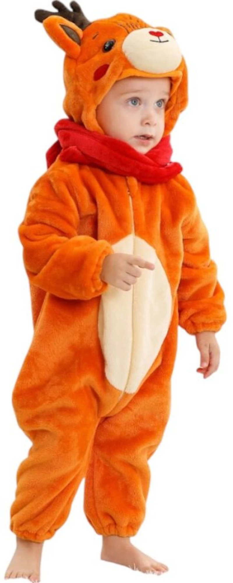 Orange Baby Reindeer, Ολόσωμη Βελούδινη Φόρμα- Queen Mother