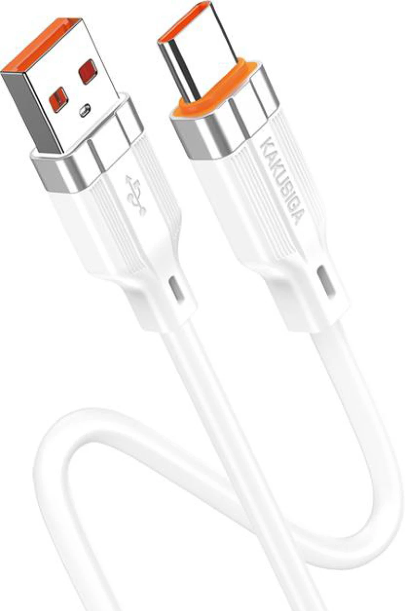 KAKUSIGA καλώδιο USB-C σε USB KSC-995, σιλικόνης, 5A, 480Mbps, 1m, λευκό - 6921042146300
