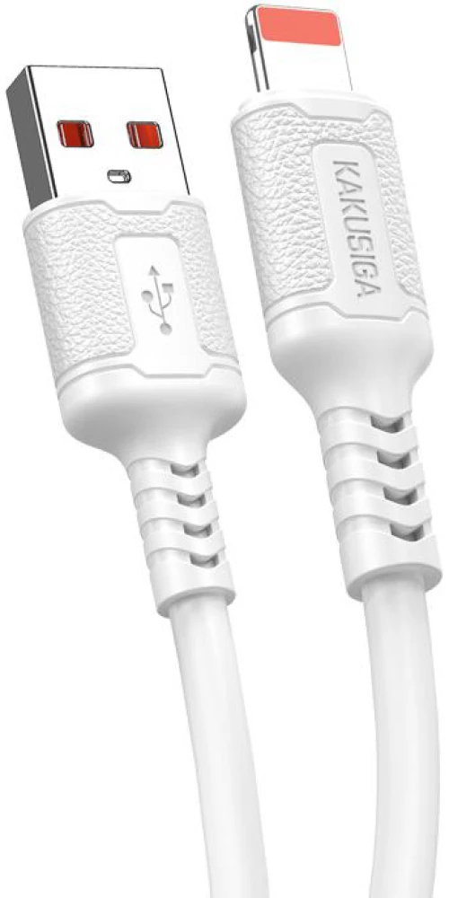 KAKUSIGA καλώδιο Lightning σε USB KSC-984, σιλικόνης, 3Α, 480Mbps, 1m, λευκό - 6921042141787