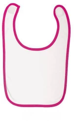 Sol's Babib - 01211, Παιδική σαλιάρα με διπλό στρώμα WHITE/FUCHSIA-899
