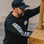 CAT Μπλουζάκι μακρυμάνικο trademark tee μαύρο M 1510034