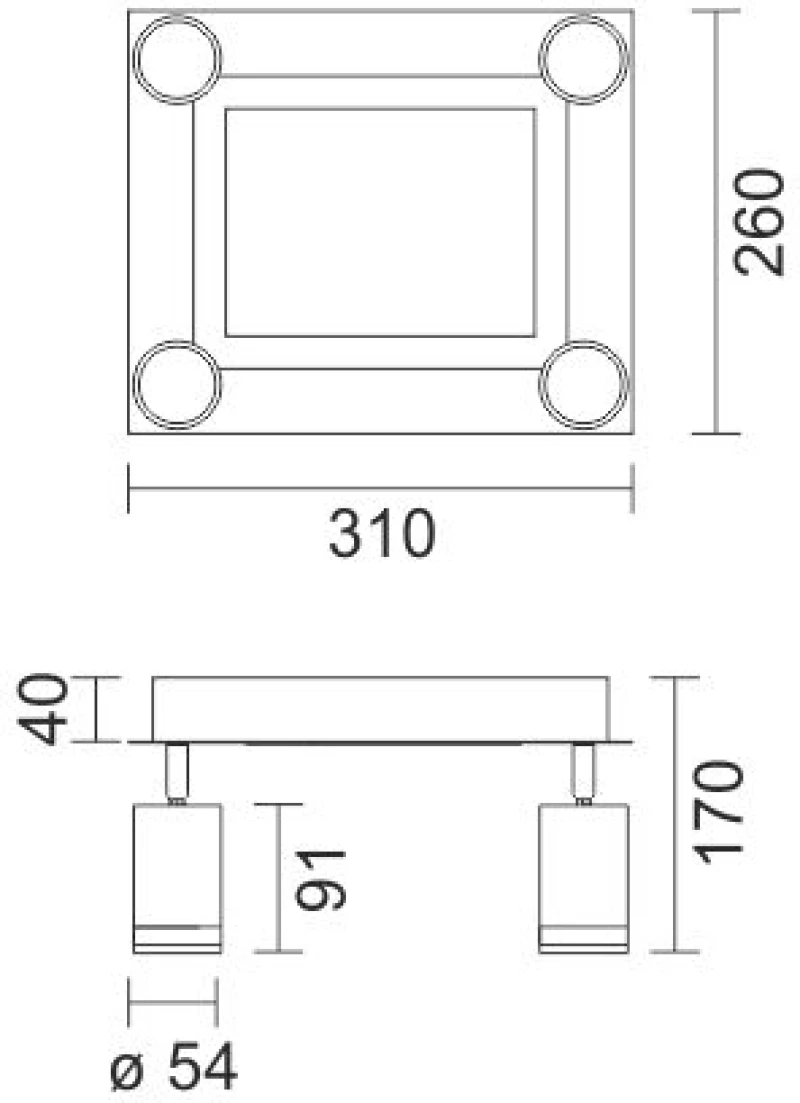 ΠΛΑΦΟΝΙΕΡΑ 9W 3000K+GU10 ΛΕΥΚΟ 6996
