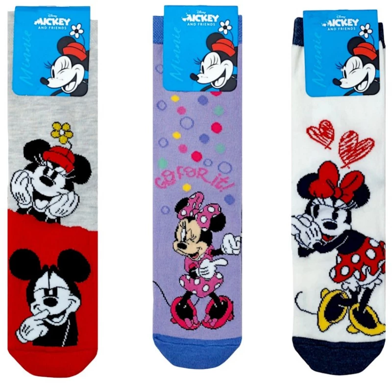 ΚΑΛΤΣΕΣ (ΣΕΤ 3 ΤΜΧ) DISNEY MINNIE MN19004 ΠΟΛΥΧΡΩΜΕΣ (19-38)