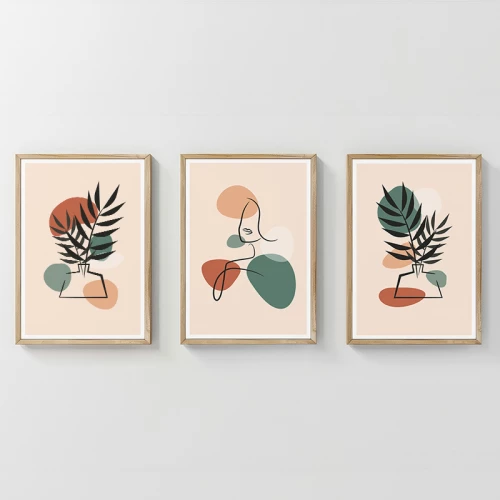 Πίνακας Elix pakoworld τρίπτυχος με ψηφιακή εκτύπωση και πλαίσιο 33x1.5x48εκ