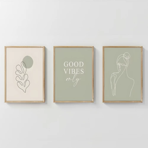 Πίνακας Veyra pakoworld τρίπτυχος με ψηφιακή εκτύπωση και πλαίσιο 33x1.5x48εκ