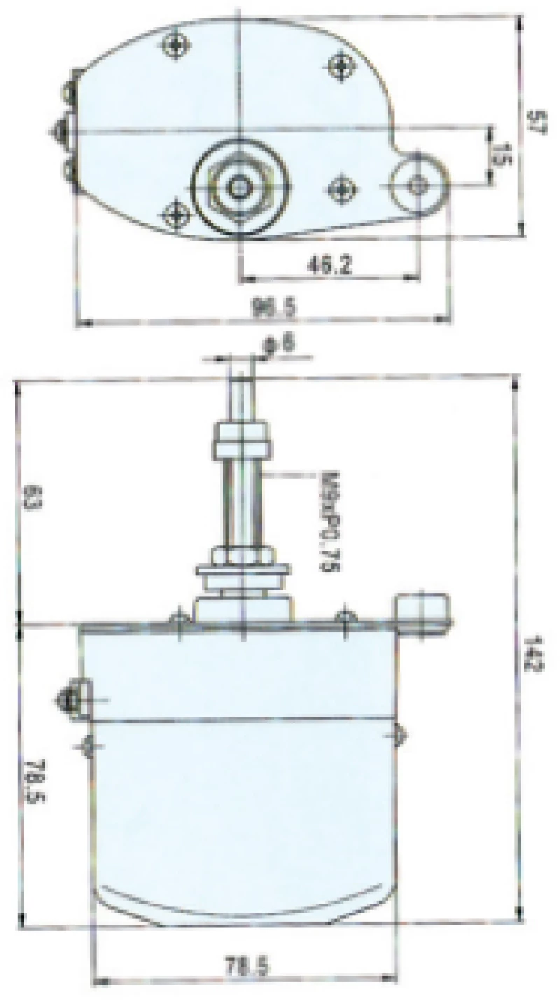 Μοτέρ Υαλοκαθαριστήρων Inox/90°
