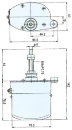 Μοτέρ Υαλοκαθαριστήρων Inox/90°