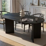 Τραπέζι Sablin χρώμα black wood 180x89,5x75εκ.