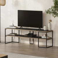 Έπιπλο τηλεόρασης Friday χρώμα black wood 140x37x45εκ.