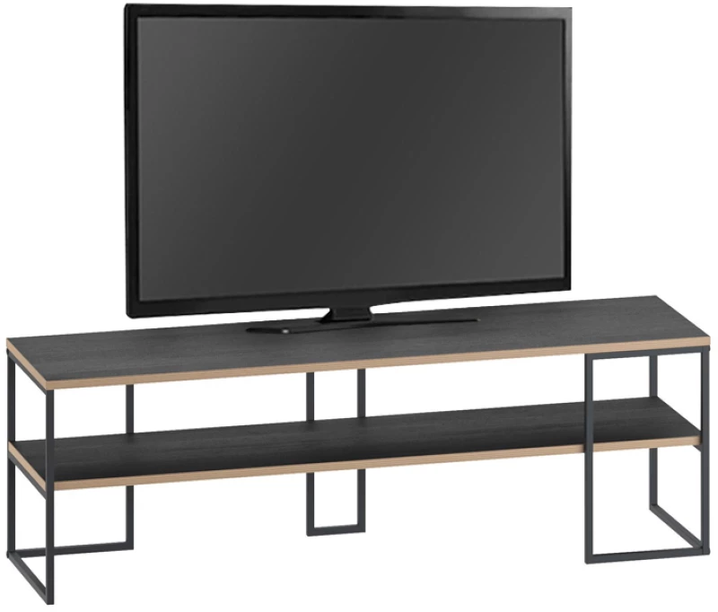 Έπιπλο τηλεόρασης Friday χρώμα black wood 140x37x45εκ.