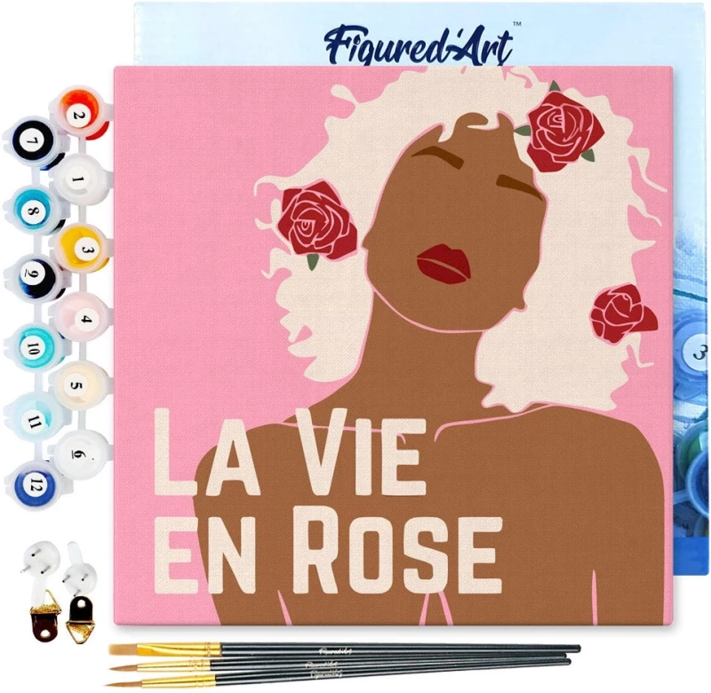 Figured’Art Καμβάς Ζωγραφικής με Αριθμούς – La Vie En Rose 20×20cm